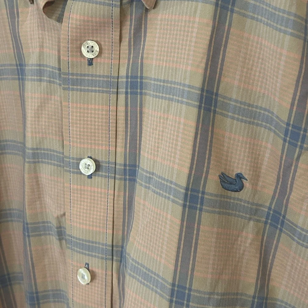 Southern Marsh Performance Dress Shirt Mens XL Burnt Taupe Plaid Button Down - Picture 4 of 8